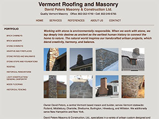 thumbnail image for vermont-roofing-and-masonry web site